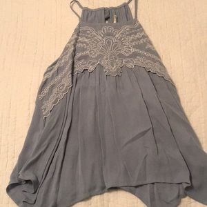 Blu Pepper blue and white tank